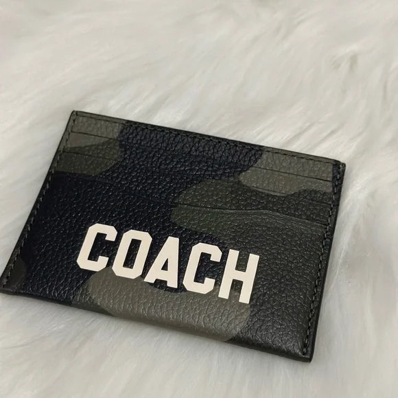 COACHCARD CASE WITH CAMO PRINT AND COACH GRAPHIC